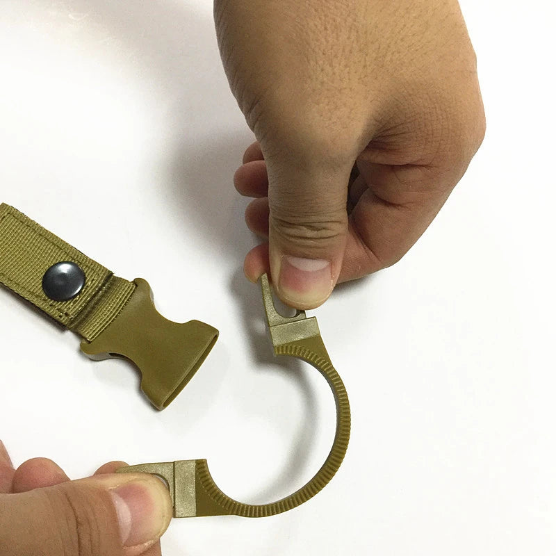 Nylon Molle Webbing Water Bottle Carabiner BeltBackpack Hanger Hook