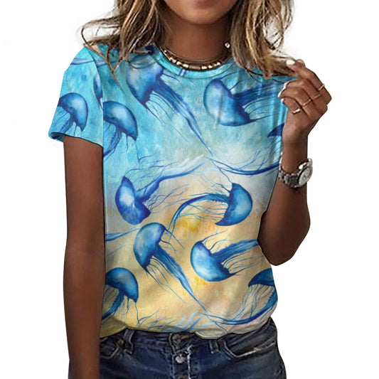 01 Blue Jelly Women's 100% Cotton T-Shirt