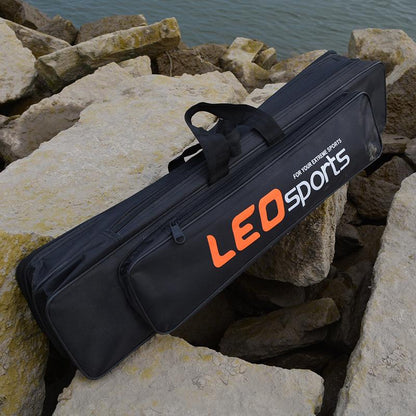 Oxford Cloth Fishing Bag 70cm( 27.9 inches) Double Layer Fishing Rod Bag with Side Zipper