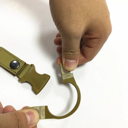Nylon Molle Webbing Water Bottle Carabiner BeltBackpack Hanger Hook