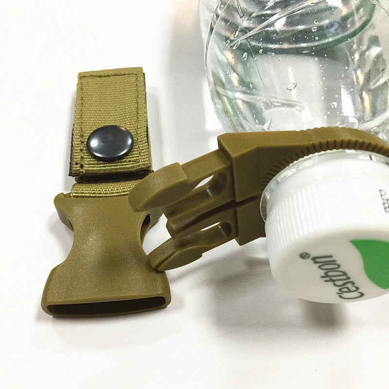 Nylon Molle Webbing Water Bottle Carabiner BeltBackpack Hanger Hook