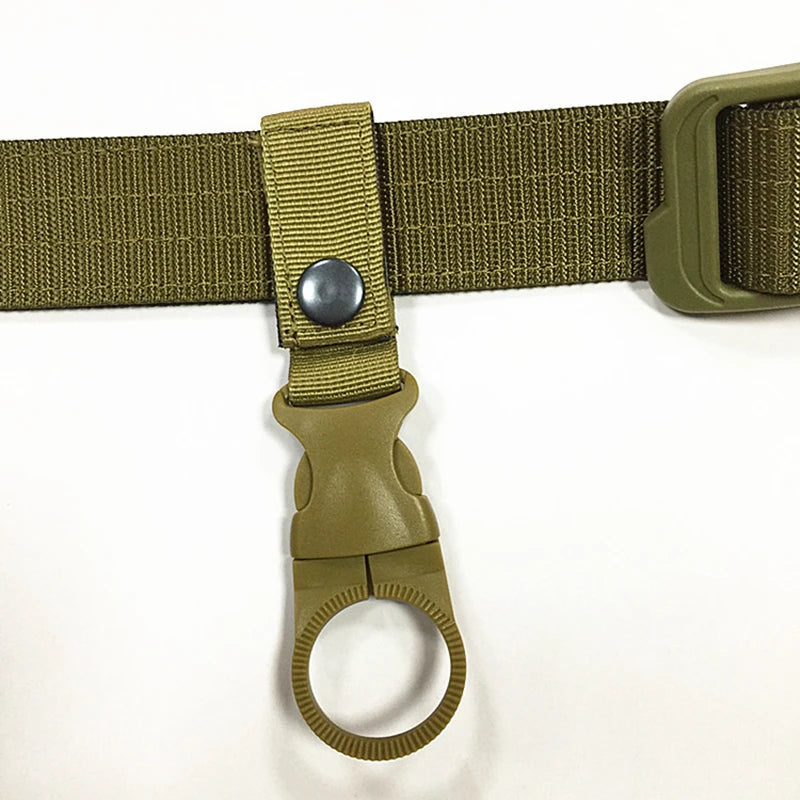 Nylon Molle Webbing Water Bottle Carabiner BeltBackpack Hanger Hook